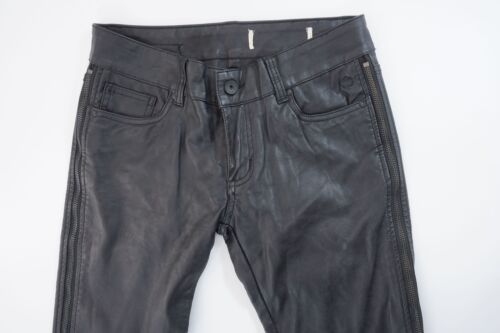 Circle Of Trust Damen Jeans Hose W29 L30 schwarz uni gerade Kunstleder B147 - Bild 3 von 7