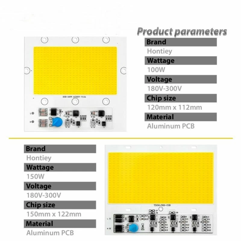 LED 150W COB Flip Chip Matrix Smart IC Waterproof White Warm Cool Full Spectrum - Image 2 of 4
