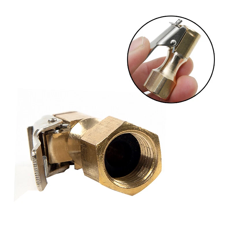 Se adapta a la mayoría de los vástagos de válvula 6-8 mm 2 piezas latón hembra 1/4"" NPT inflador de neumáticos portabrocas de aire Foto 4 de 4
