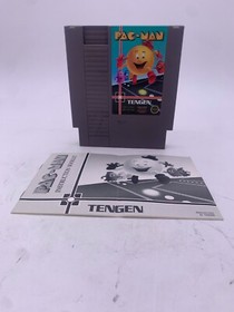 Pac-Man (Tengen, Nintendo Entertainment System, NES)  Gray Cart With Manual