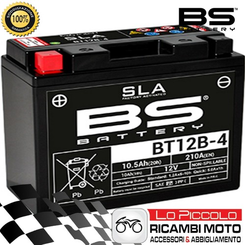 BATTERIA SIGILLATA BS-BATTERY BT12B-4=YT12B DUCATI 749/Dark 748 2003-2006 - Foto 1 di 1