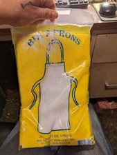 PACKAGE OF 2- BRAND NEW BIB APRONS: 28" X 33", EXTRA LONG TIES, NO POCKET, NIB