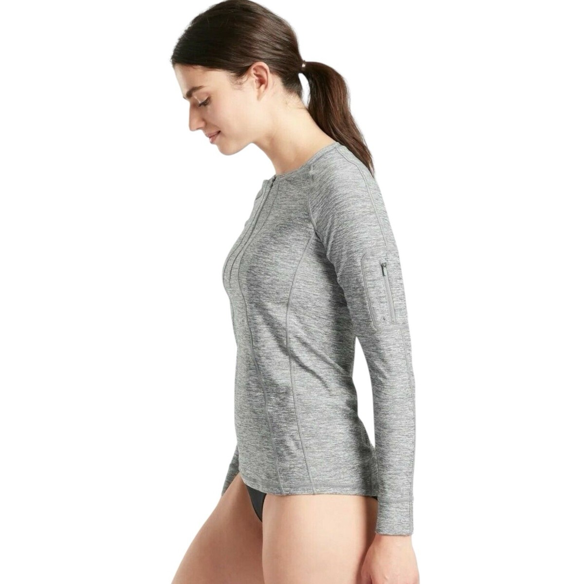 Athlete Women Gray XL Long Sleeve Pockets Pacifica Illume UPF