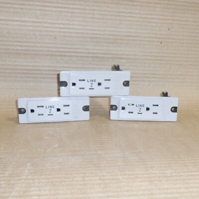 NEW LOT OF 3 STEELCASE 98683 DUPLEX RECEPTACLE LINE 2 OFFICE FURNISHING 120V 15A