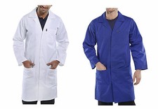 Berufsmantel 44-70 blau weiß Mantel Kittel Arbeitskittel Malerkittel Malermantel