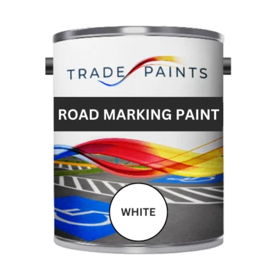 TRADE PAINTS Chlorinated Rubber Road Marking Paint - Line Car Park - Touch Dry in 25 Mins