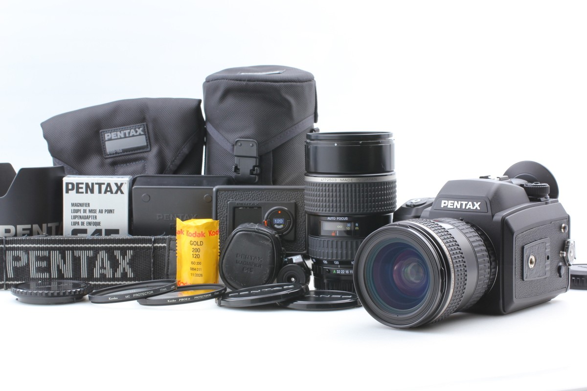 PENTAX645NⅡ ズームレンズ45〜85mm ＋80〜160mm 2 Lens [Near MINT] Pentax 645NII Film Camera FA 45-85 / 80