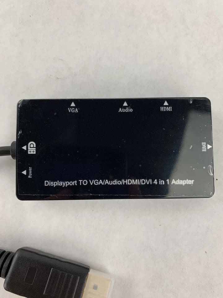 New Box Open DisplayPort DP-VDH HDMI Dual Link DVI VGA Adapter 4 in 1 with Audio - Image 3 of 4