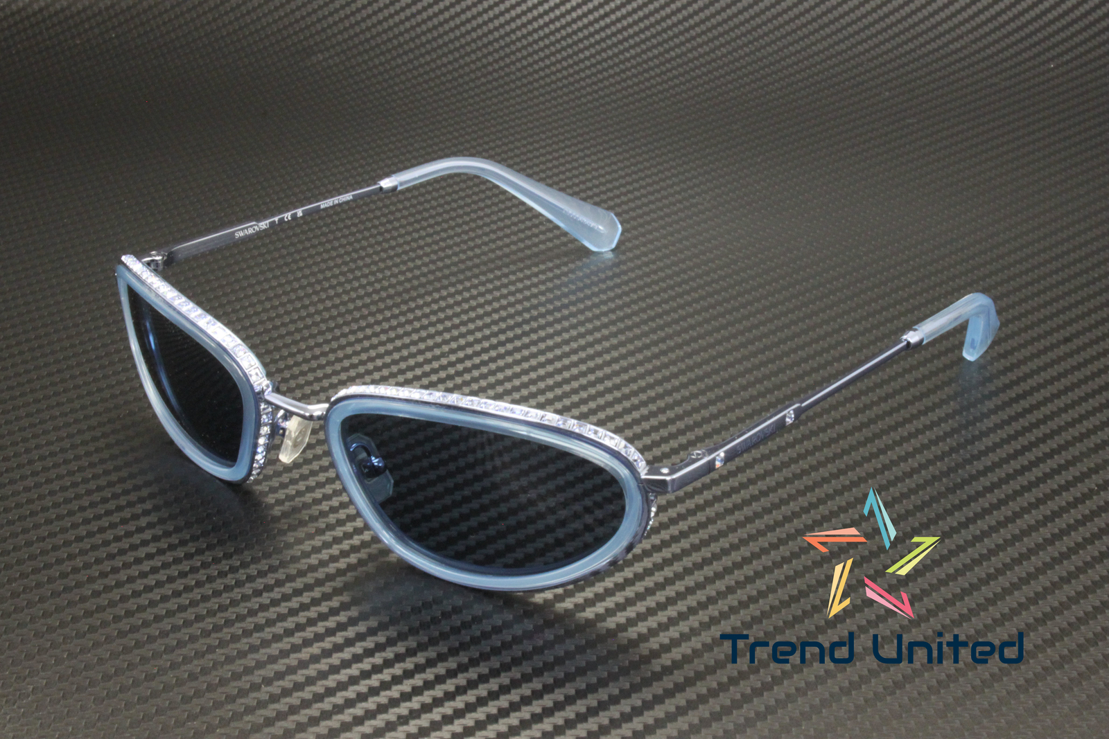 SWAROVSKI SK7004 Light Blue Dark Blue 55mm Women's Sunglasses