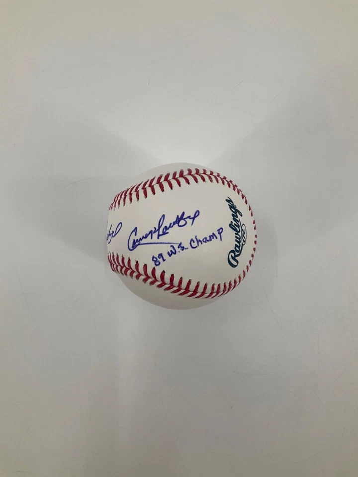 CARNEY LANSFORD OAKLAND A'S DOBLE FIRMADO MLB BÉISBOL CERTIFICADO DE AUTENTICIDAD JSA testigo con certificado de autenticidad Foto 4 de 4