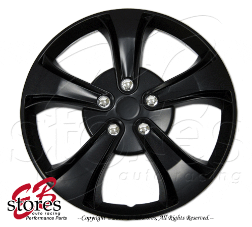 4pc Set 17 inch Wheel Rim Skin Cover Hubcap Hub caps (17" Matte Black Style#616) - Bild 1 von 4