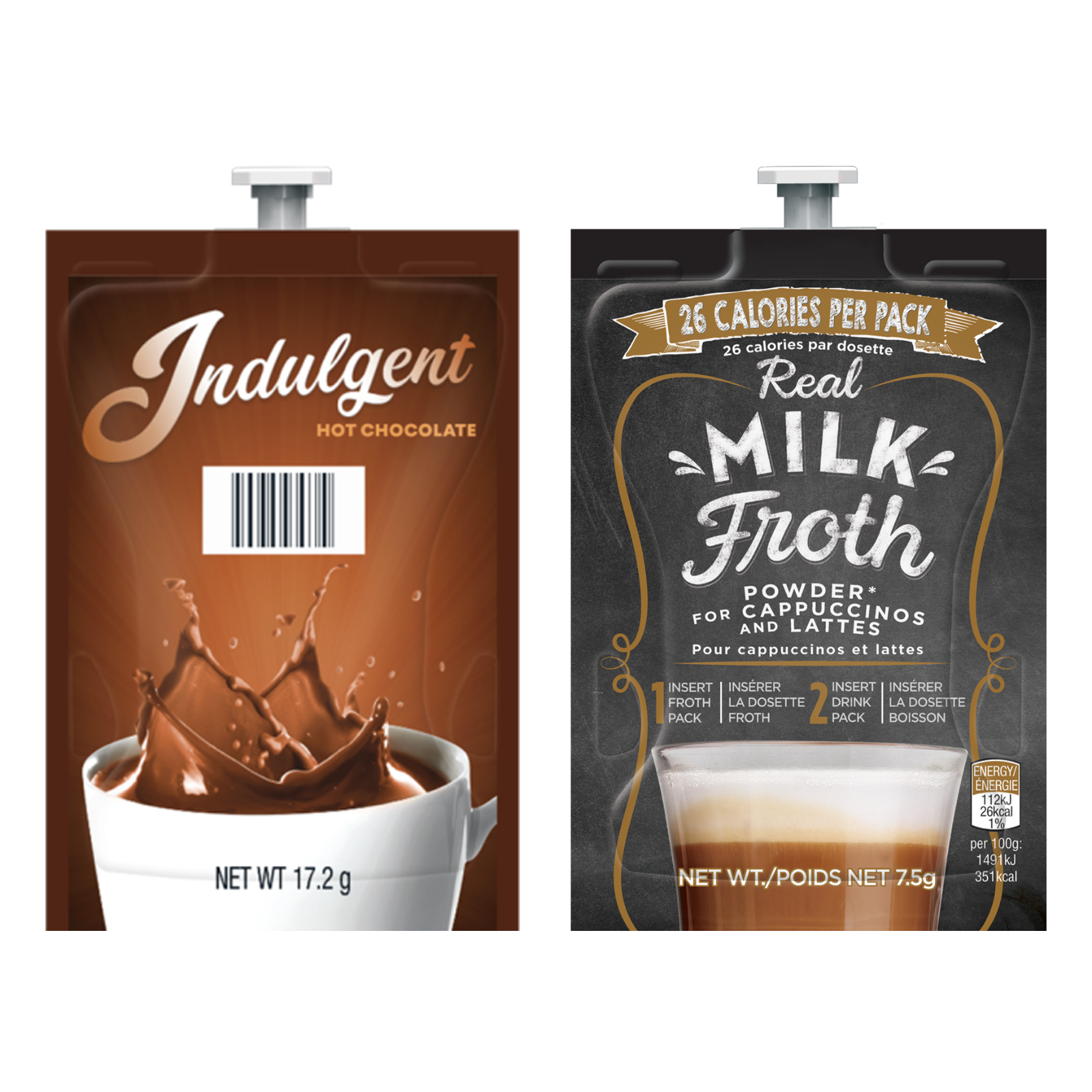 FLAVIA Indulgence Chocolate (72) 48168 &Real Milk Froth (80) 48172[152 Sachets]
