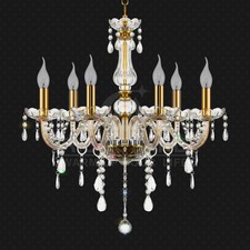 6 Light Modern Elegant Crystal Chandelier Pendant Ceiling Lighting Fixture