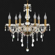 6 Light Modern Elegant Crystal Chandelier Pendant Ceiling Lighting Fixture