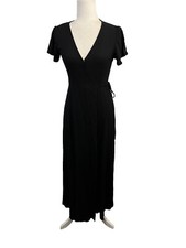 Lulus Wrapped Black Maxi Dress Women Small