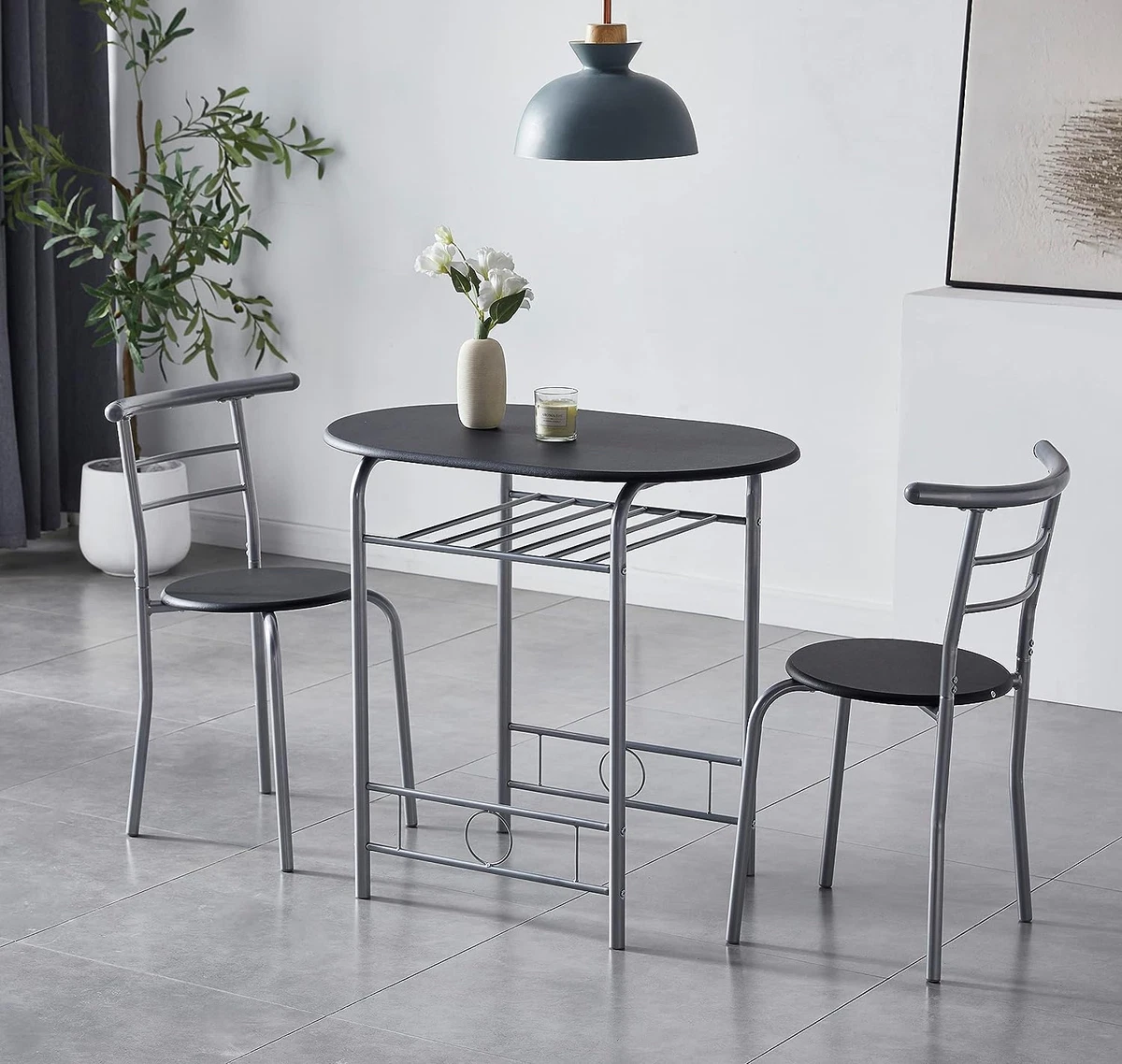 Wood and sale steel dining chairs