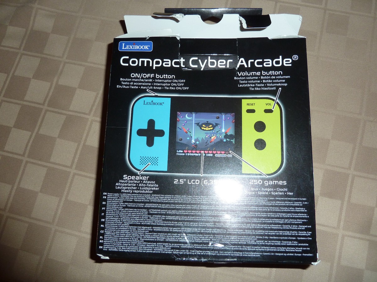 LEXiBOOK Portable Handheld Game Console Cyber Arcade Mini Games