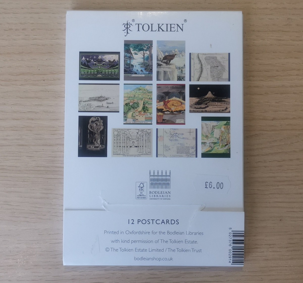 JRR Tolkien 12 Postcards The Hobbit Illustrations for - Bodleian