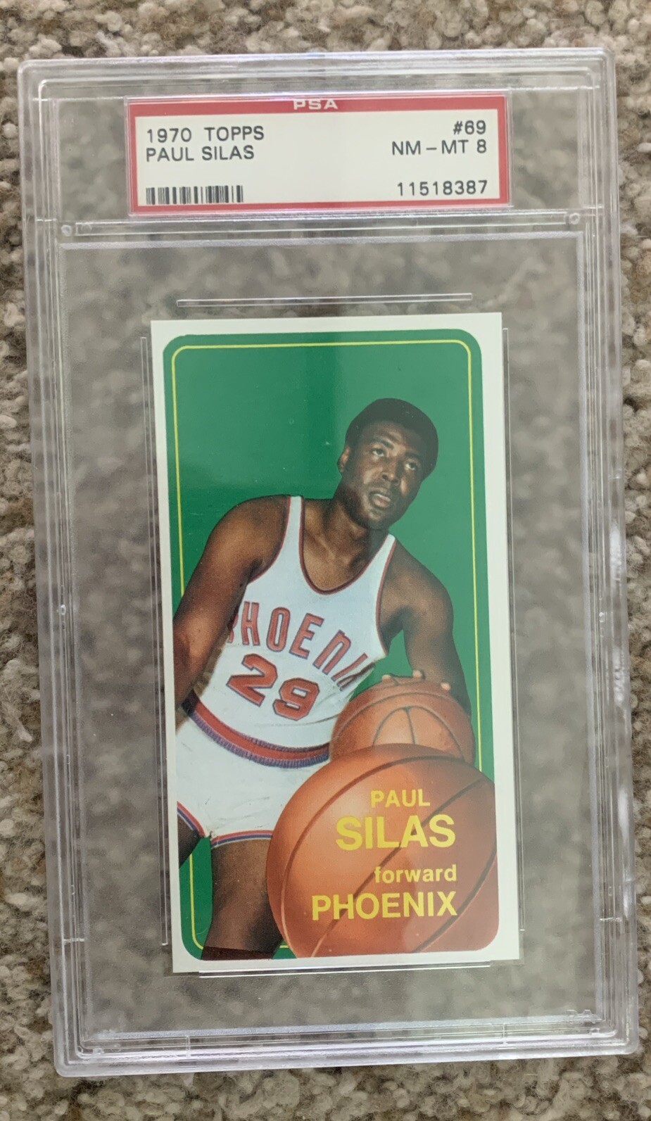 1970-71 TOPPS BASKETBALL #69 PAUL SILAS, PHOENIX SUNS - PSA 8 👀NM- MT