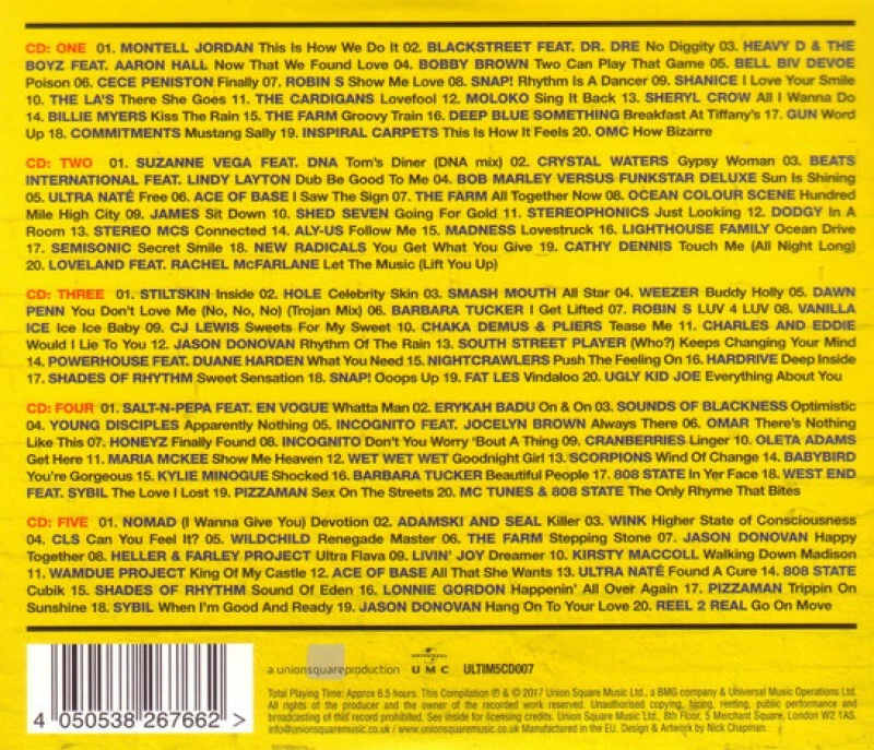 90s ANTHEMS = Moloko/Kylie/Snap/Scorpions/Gun/Reel...= 5CD = VARIOUS GENRES - Bild 2 von 2
