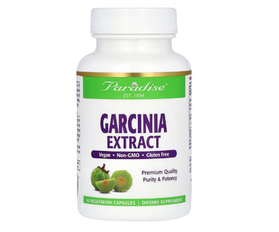 Paradise Herbs, Garcinia Extract, Malabar-Tamarinde-Extrakt, 500 mg, 60 Kapseln