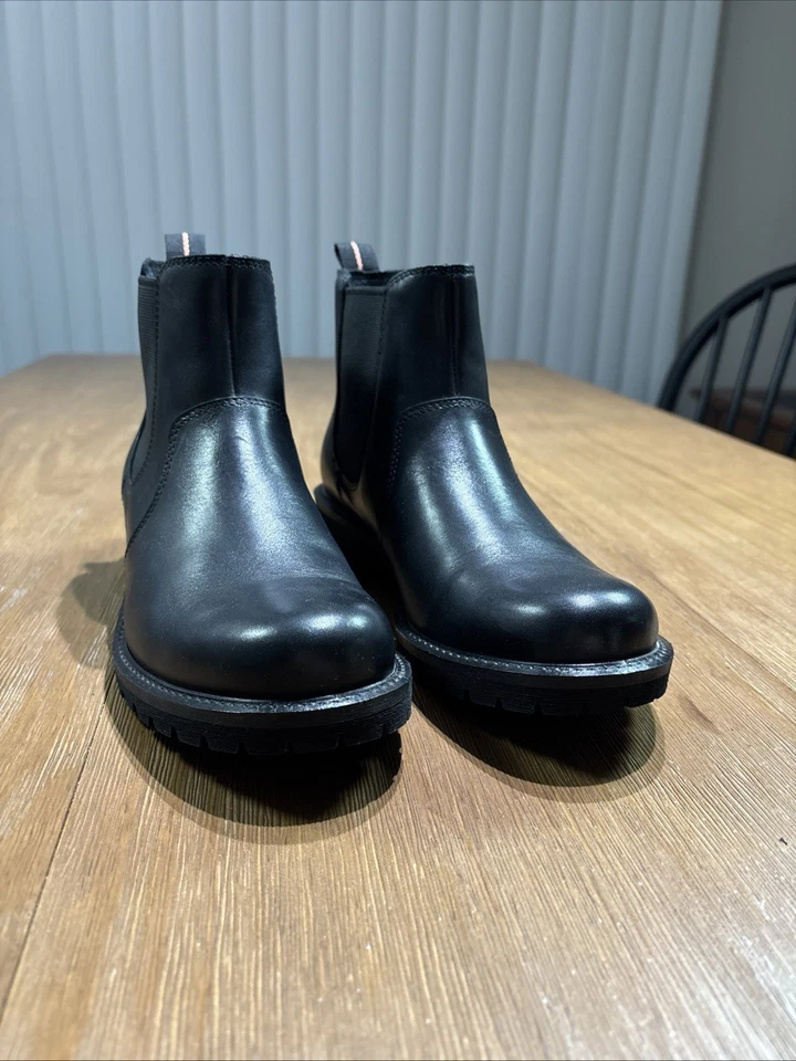 ECCO Women's Elaina Ii Chelsea Boot Leather Ankle Pull-on Round Toe Black Size 8 - Image 2 of 4