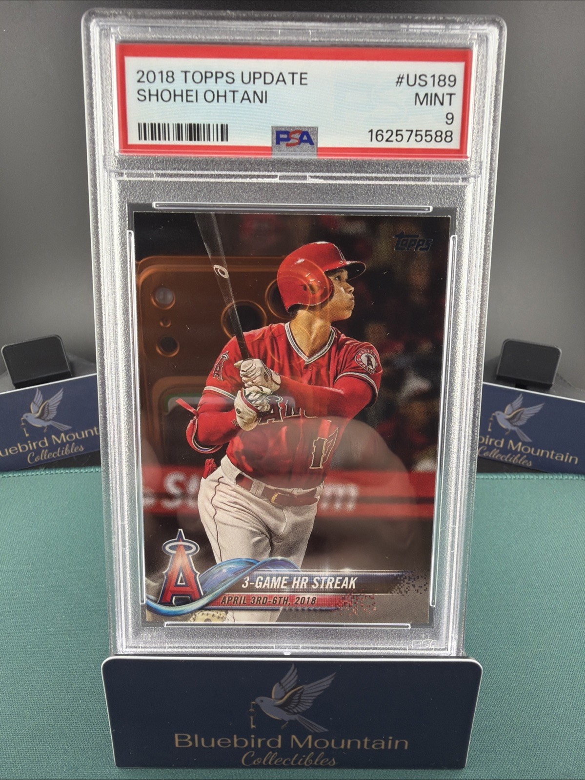 2018 TOPPS UPDATE #US189 SHOHEI OHTANI ROOKIE RC PSA 9