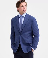 Michael Kors Men's Blue Classic Fit Stretch Blue Twill Sport Coat 38 S ymy1926