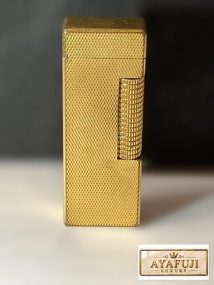 Vintage Dunhill Rollagas Gold Gas Lighter Spark Tested Swiss Made For Repair