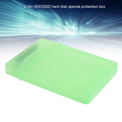 Green 2.5in Hard Disk Storage Box ABS Material HDd SSD Dustproof And AntiStatic