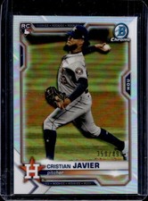 2021 Bowman Chrome Cristian Javier RC Refractor Rookie #/499 Astros