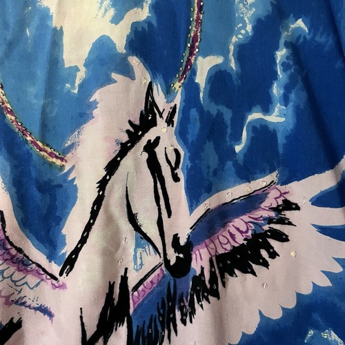 Vintage Original Anthony Kimono Top Poncho Womens One Size Pegasus Sky Blue - Picture 5 of 11
