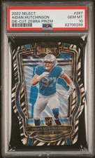 2022 PANINI SELECT DIE-CUT ZEBRA PRIZM #267 AIDAN HUTCHINSON PSA 10