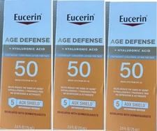 Eucerin Sun Age Defense SPF 50 Face Sunscreen Acid Hypoallergenic  EXP11-25 Lot