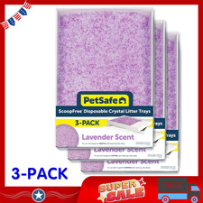 PetSafe ScoopFree Crystal Cat Litter Tray Refill Lavender Scent 3Pack Easy Clean