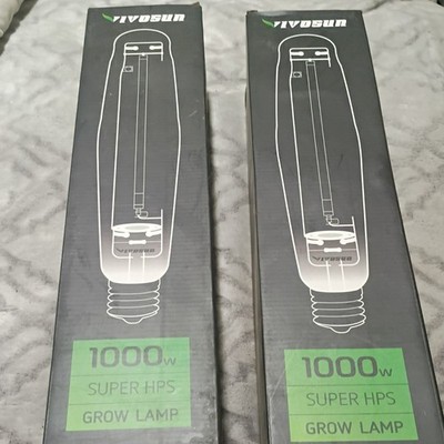 VIVOSUN 1000W Super HPS HID Grow Light Bulbs E39 Socket 2 Pack
