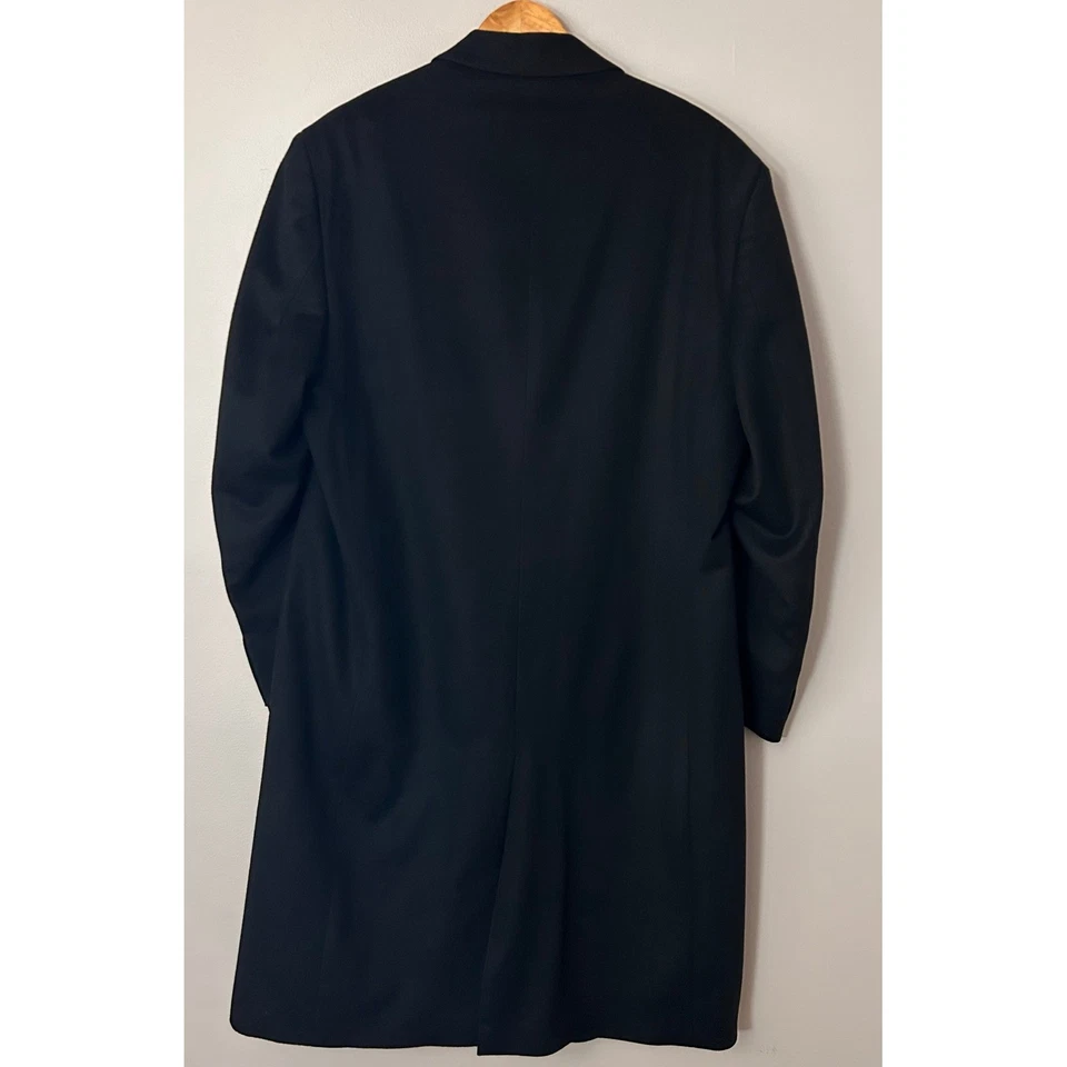 Abrigo Jos A Bank Para Hombre 42L Negro 100% Cachemira Clásico Invierno Defecto de Lujo Foto 2 de 4