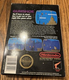 Nintendo Gumshoe Sticker Seal Black Box NES Video Game 5 screw Cartridge RARE