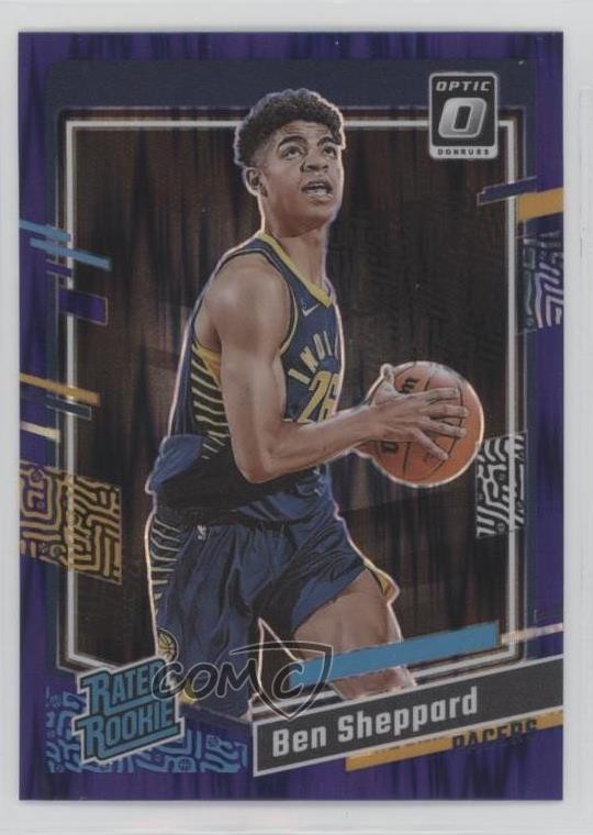 2023 Panini Donruss Optic Rated Rookie Purple Shock Prizm Ben Sheppard #221 1d0h