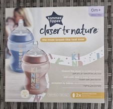 ❤️ Box Of 2 Tommee Tippee Closer To Nature Bottles Kindness 0+m 260ml. 
