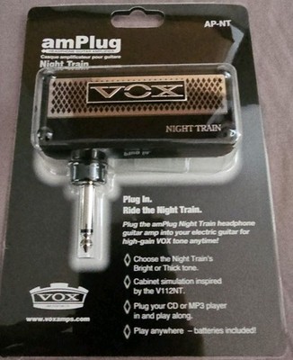 Vox amPlug Nachtzug Gitarre Kopfhörer Verstärker Brandneu Versiegelt Verstärker