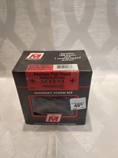 Midwest Blue Ruspert Slotted Hex Washer Head Masonry Screws 100 Pack 1/4"x3-1/4"