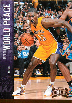 2012-13 Panini Threads #69 Metta World Peace - BSK