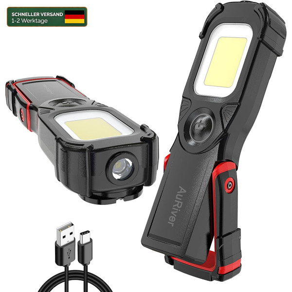 LED Arbeitsleuchte Akku-Betrieben Inspektionslampe Mit Magnetfuß 3 Lichtmodi-image