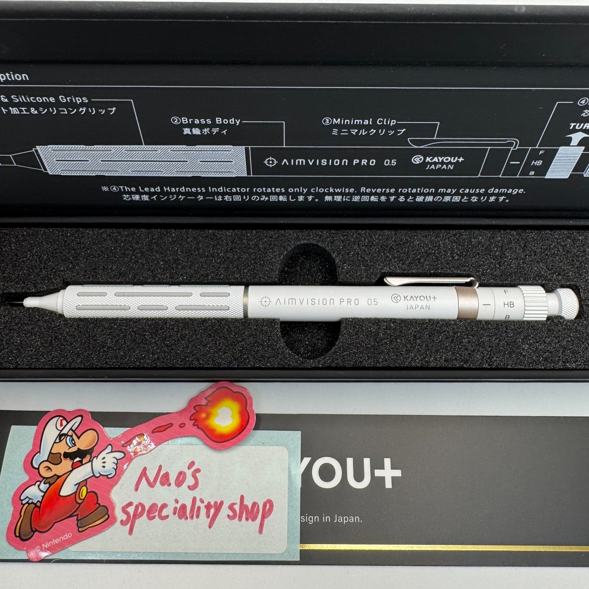 筆記具 KAYOU+AIMVISIONPro0.5mm Kayou+ AimVision PRO Drafting Mechanical Pencil 0.5mm Brass