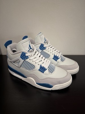Nike Air Jordan Retro 4 IV Mens Sz 10.5 Military Blue 2024 Off White Deadstock 