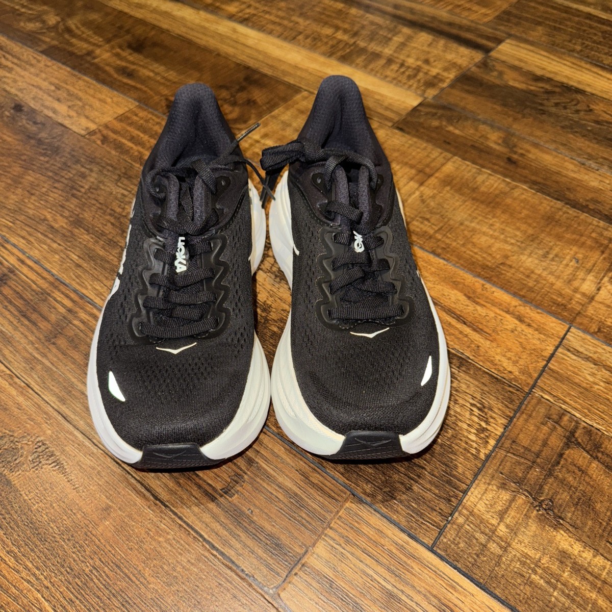 HOKA Bondi 9 Women Size 5.5B/ Black White | eBay