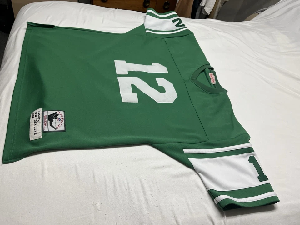 Camiseta Mitchell & Ness NFL New York Jets Joe Namath Verde Hombres Talla 52 2XL Foto 3 de 4