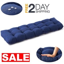 Blue Outdoor Thick Bench Cushion 48X18X5 Inch For Patio Porch Swing Waterproof