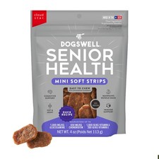 Dogswell Lifestage Senior Treats Mini Soft Strip Duck, 4 Ounce (Pack of 1)